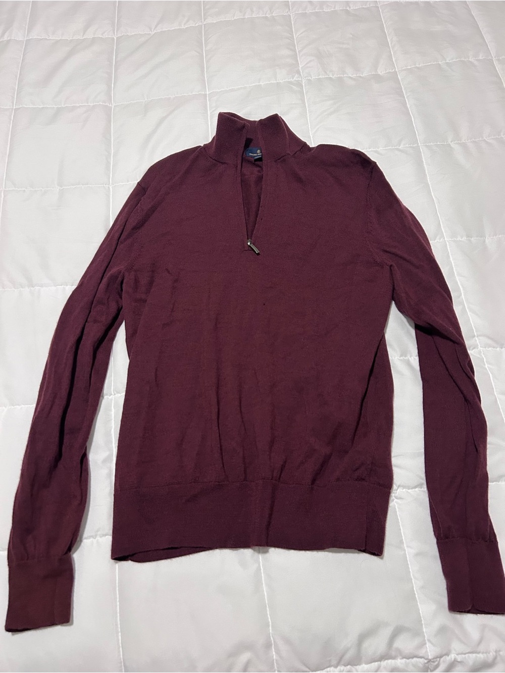 Brooks Brothers Men's Supima® Cotton Pique Quarter-Zip Sweater